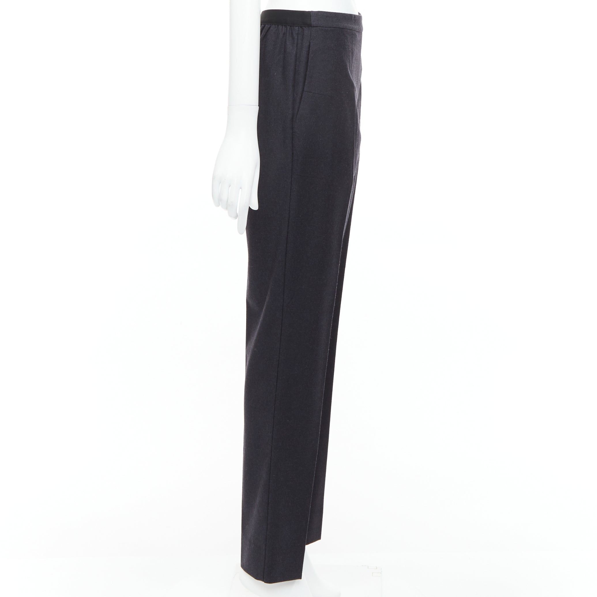 Maison Margiela MAISON MARGIELA Line 4 grey 100% wool 4 stitch back tapered pants FR42 XL Size 28" / US 6 / IT 42 - 4 Thumbnail
