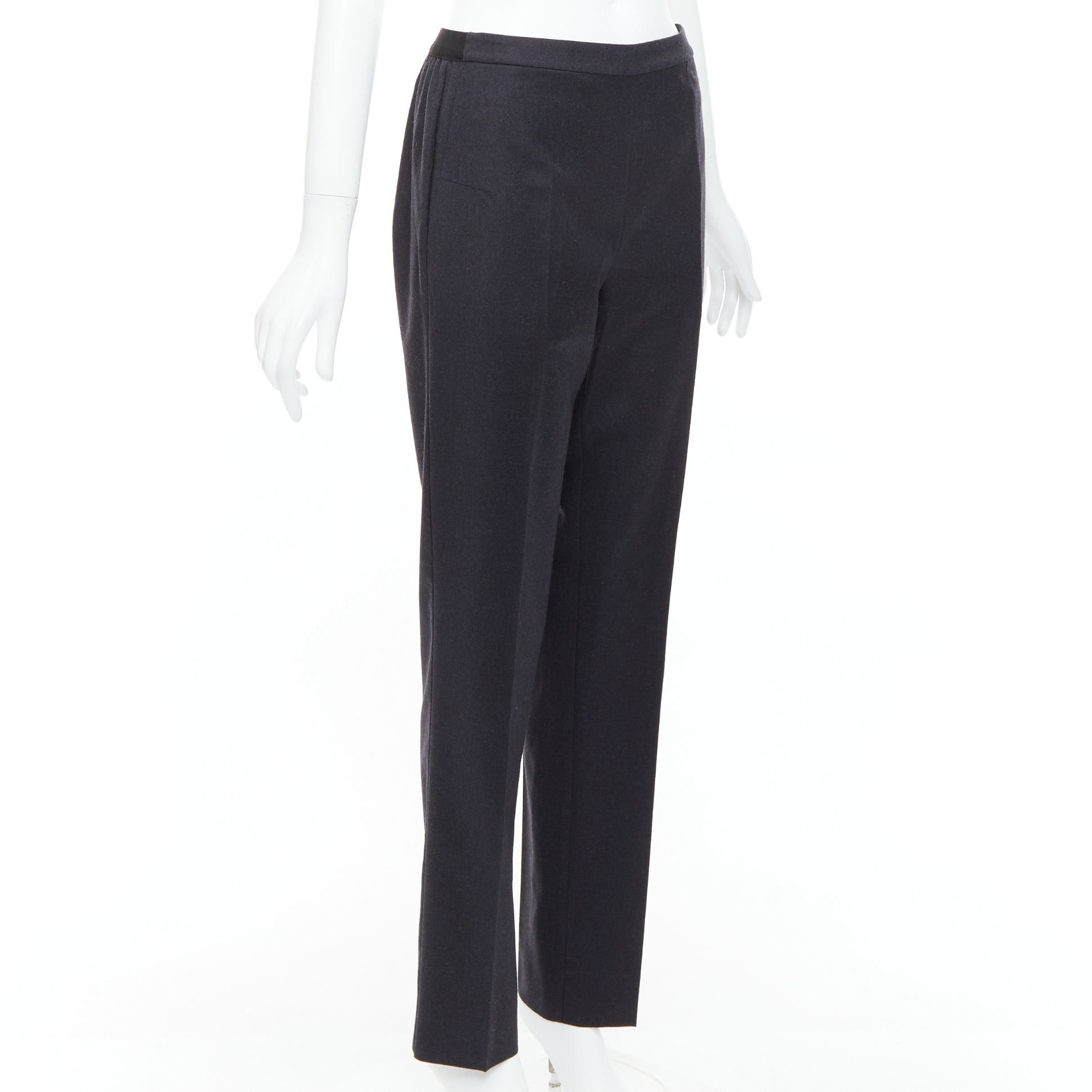 Maison Margiela MAISON MARGIELA Line 4 grey 100% wool 4 stitch back tapered pants FR42 XL Size 28" / US 6 / IT 42 - 3 Thumbnail
