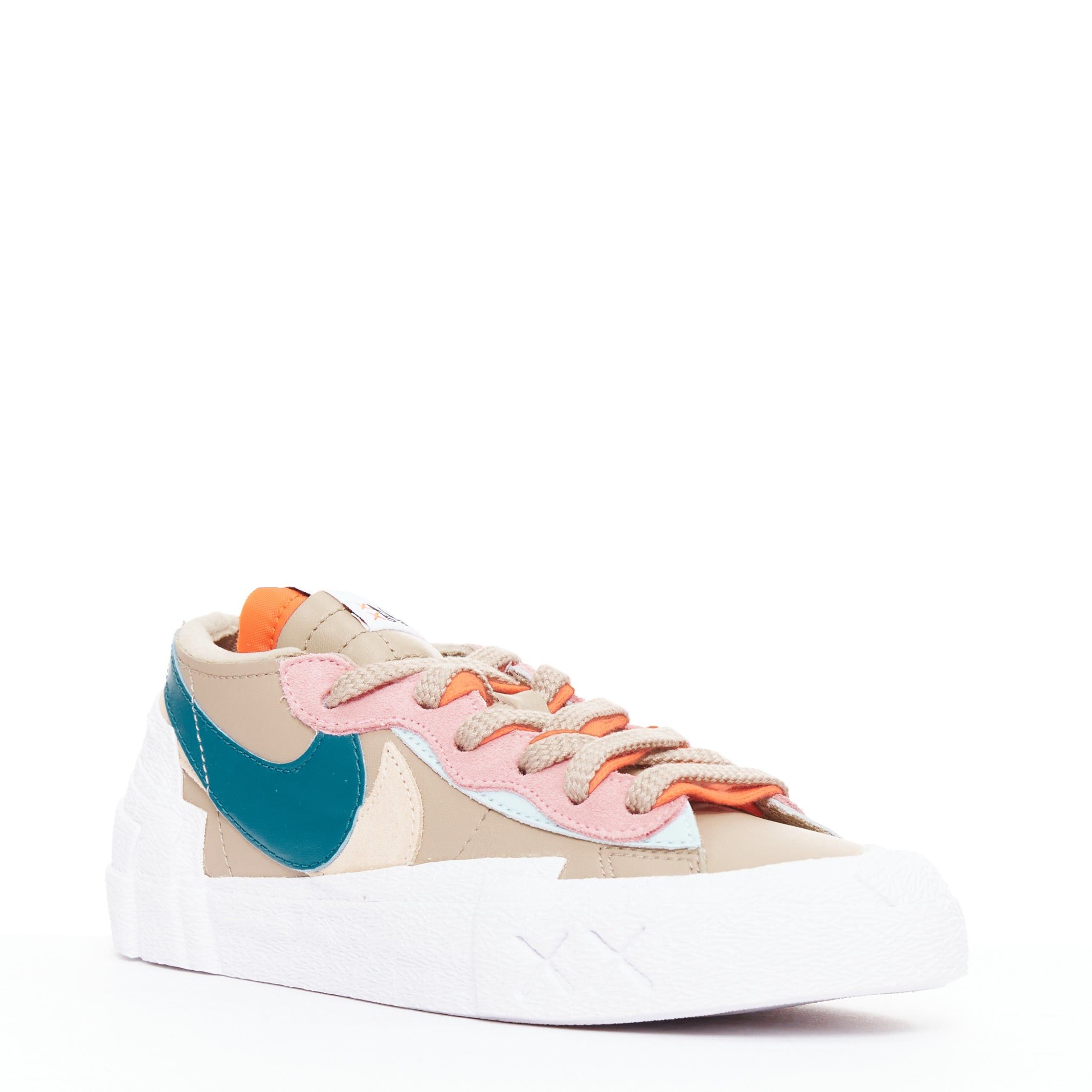 Nike NIKE SACAI KAWS Blazer Low Reed pink green tick patchwork sneakers EU36.5 Size US 6.5 / IT 36.5 - 2 Thumbnail