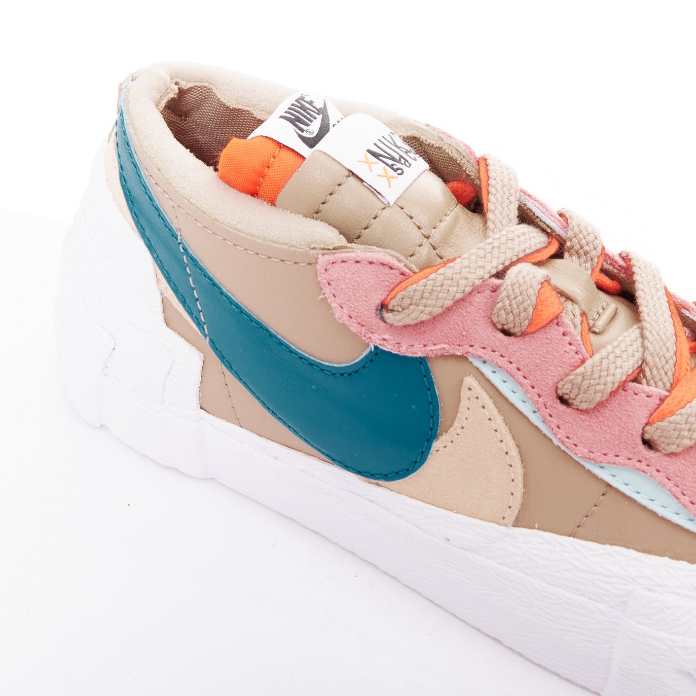 Nike NIKE SACAI KAWS Blazer Low Reed pink green tick patchwork sneakers EU36.5 Size US 6.5 / IT 36.5 - 8 Thumbnail
