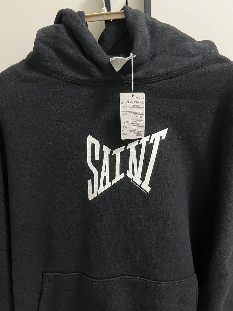 Saint Laurent Paris SAINT RIBON LOGO Oversized Black Hoodie - dmc Size US XL / EU 56 / 4 - 3 Thumbnail