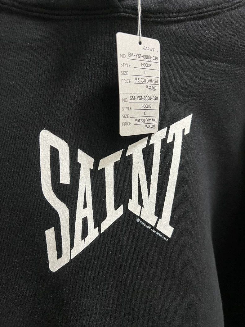 Saint Laurent Paris SAINT RIBON LOGO Oversized Black Hoodie - dmc Size US XL / EU 56 / 4 - 5 Thumbnail