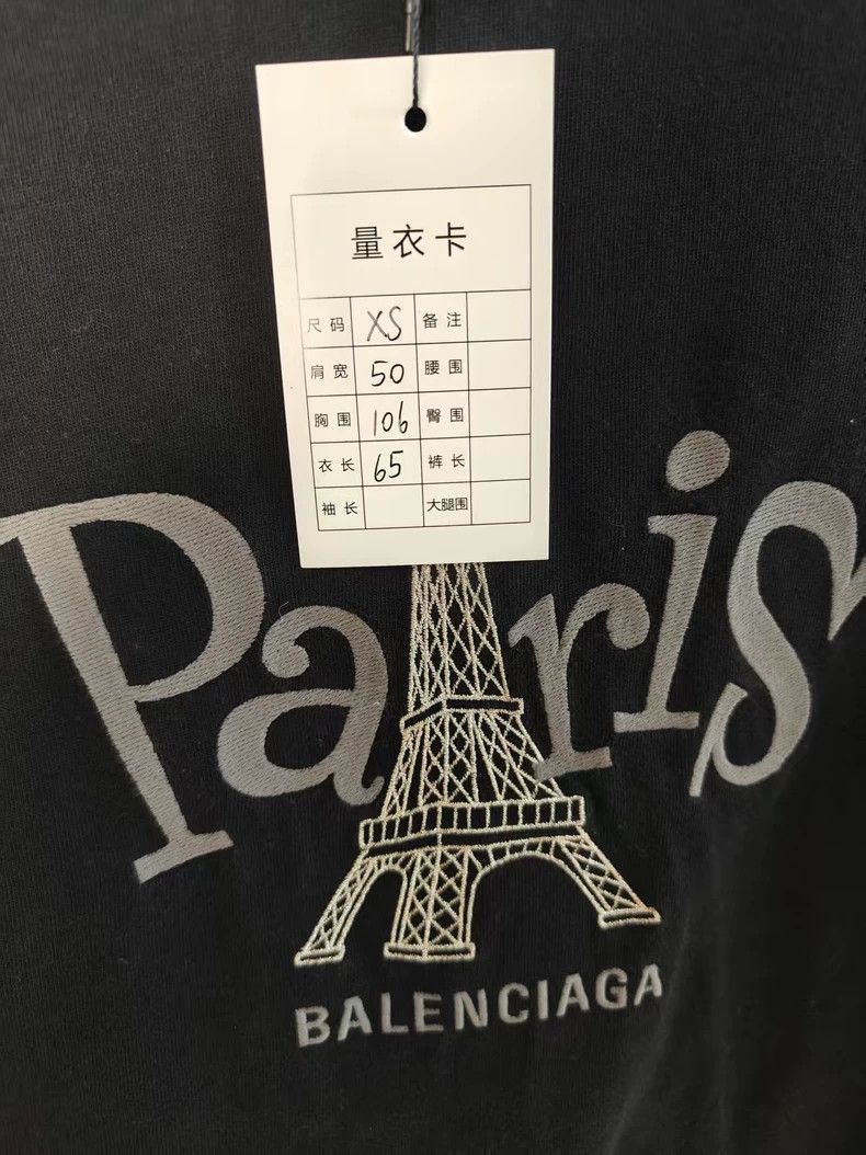 Balenciaga Balenciaga Paris Eiffel Tower Embroidered Tee - dmc Size US XS / EU 42 / 0 - 5 Thumbnail