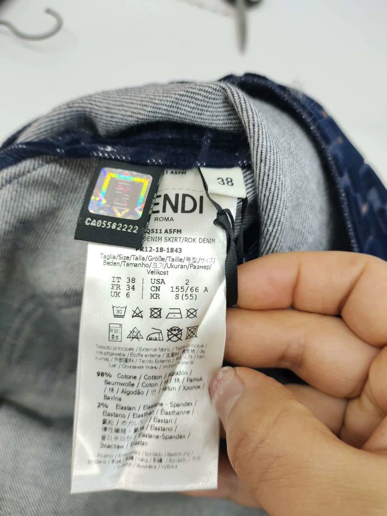 Fendi Fendi Denim Velvet Midi Skirt - dmc Size US 38 / EU 54 - 4 Thumbnail