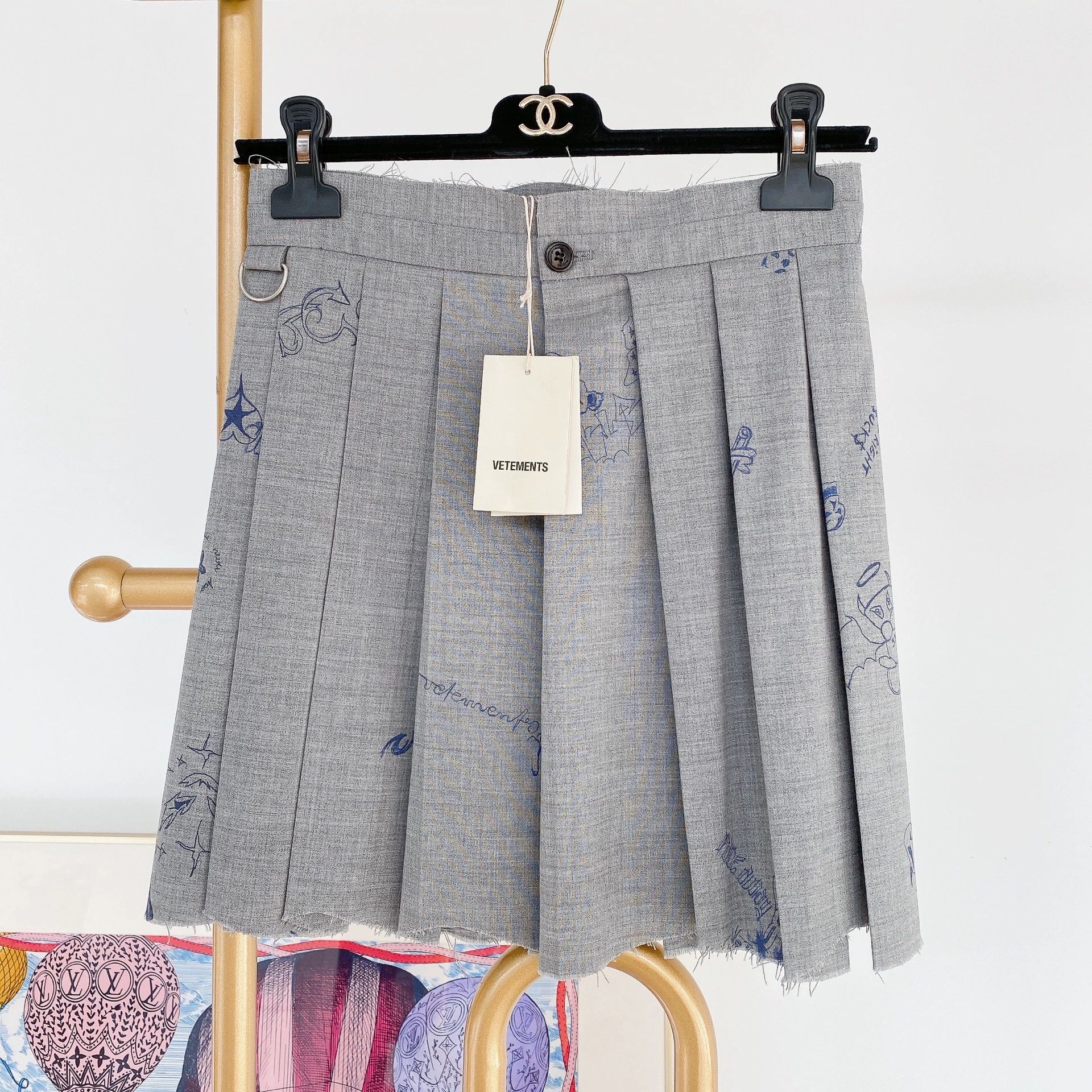 Vetements Vetements Gray Pleated Skirt S - dmc Size US 26 / EU 42 - 2 Thumbnail