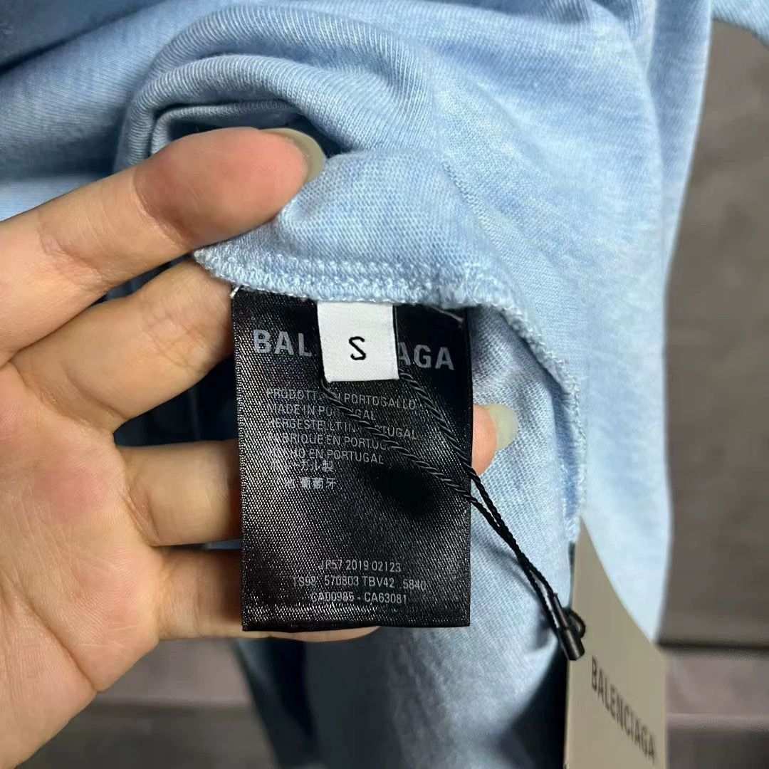 Balenciaga Balenciaga Blue Cola Print Short Sleeve T-shirt - dmc Size US S / EU 44-46 / 1 - 3 Thumbnail
