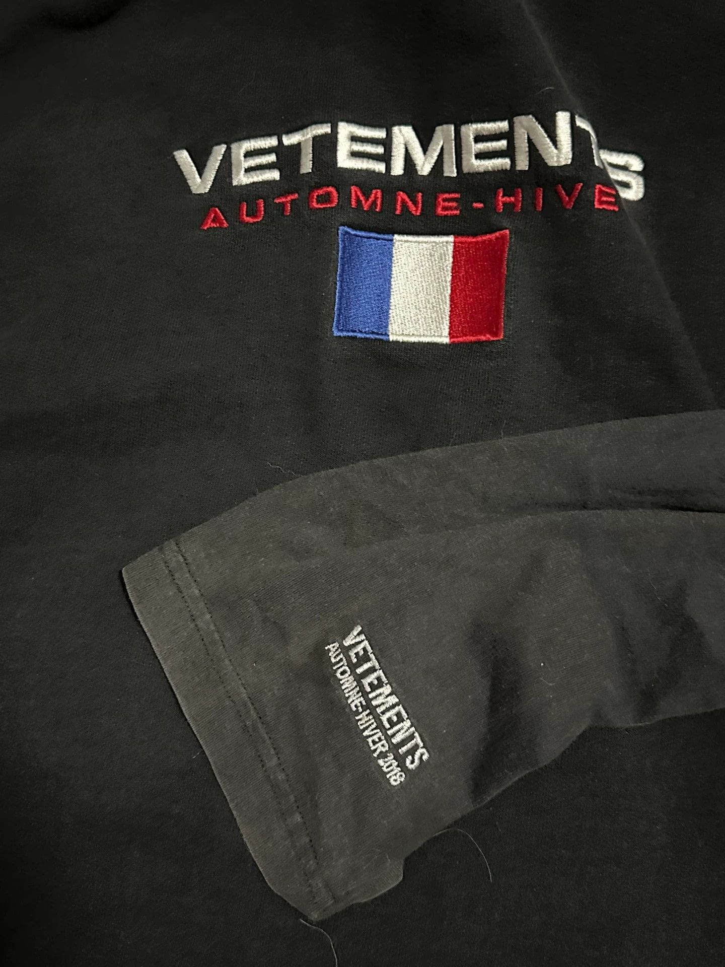 Vetements Vetements Layered Hoodie French Flag Embroidery - dmc Size US S / EU 44-46 / 1 - 3 Thumbnail