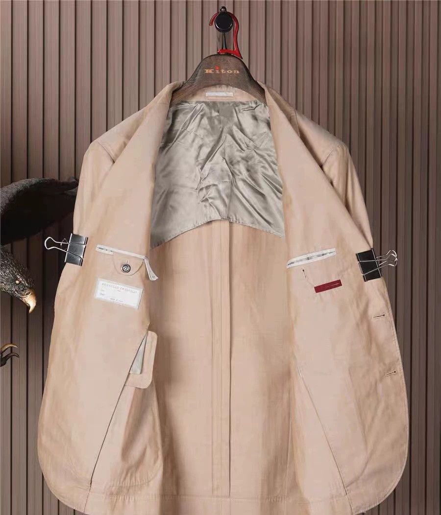 Brunello Cucinelli Brunello Cucinelli Men's Silk-Cotton Suit Jacket - dmc Size US XS / EU 42 / 0 - 3 Thumbnail