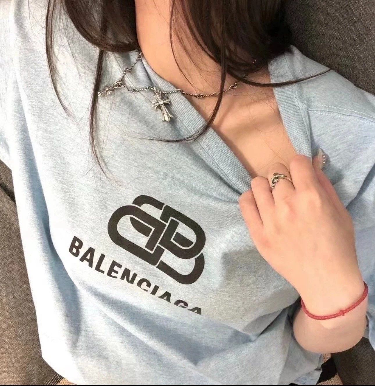 Balenciaga Balenciaga Washed Logo Short Sleeve Tee - dmc Size US XS / EU 42 / 0 - 9 Thumbnail