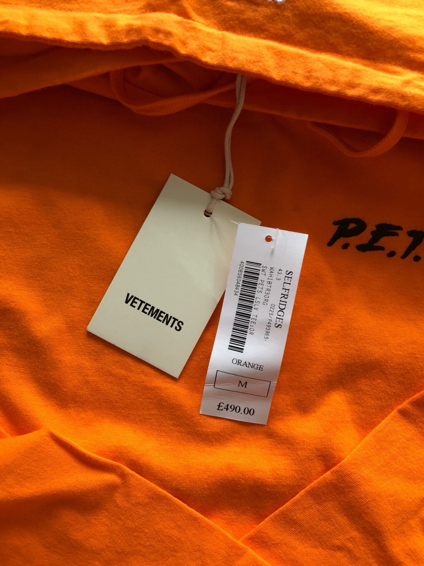 Vetements Vetements Orange Hoodie Size M New - dmc Size US M / EU 48-50 / 2 - 3 Thumbnail