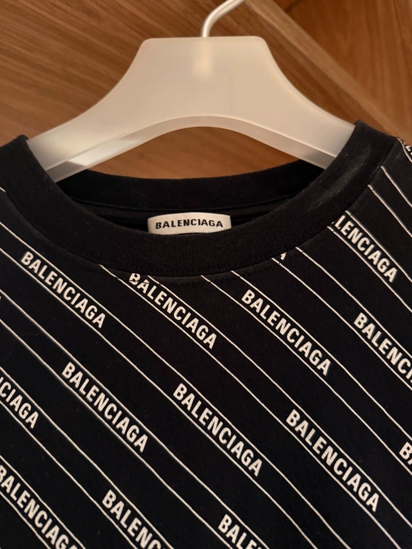Balenciaga Balenciaga Black Logo Print Short Sleeve T-Shirt - dmc Size US M / EU 48-50 / 2 - 2 Thumbnail