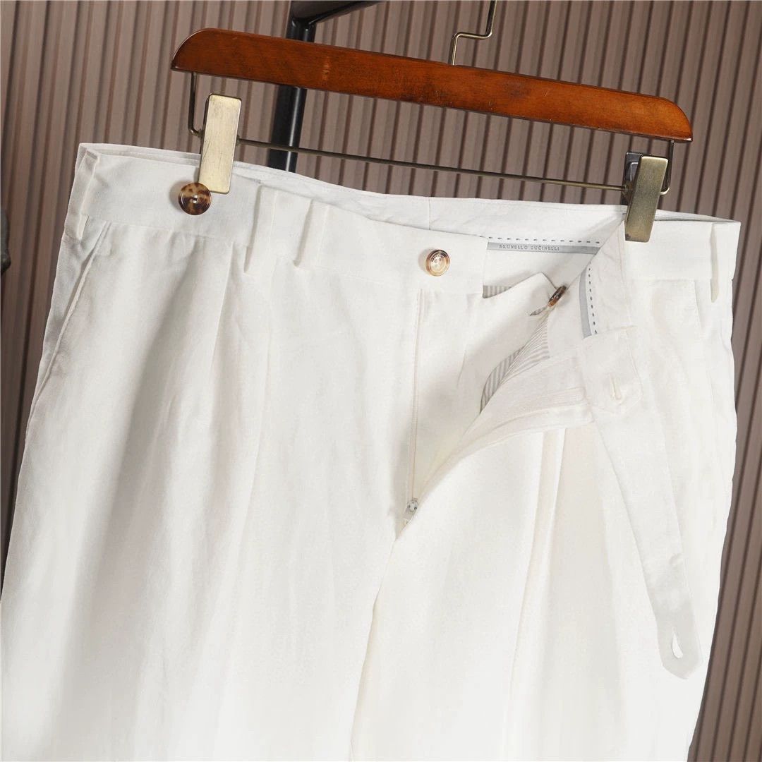 Brunello Cucinelli Brunello Cucinelli Men's Linen Trousers - dmc Size US 31 - 4 Thumbnail