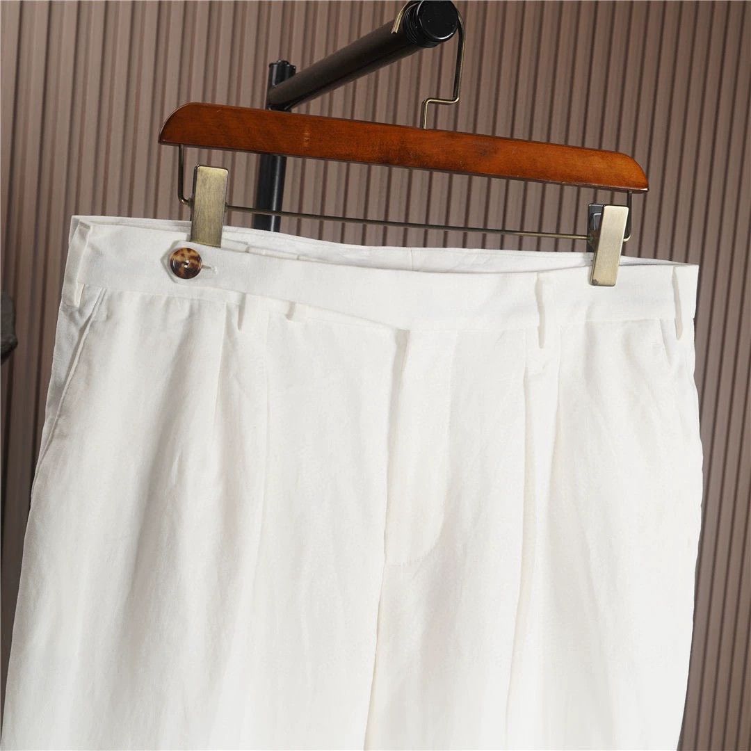 Brunello Cucinelli Brunello Cucinelli Men's Linen Trousers - dmc Size US 31 - 3 Thumbnail