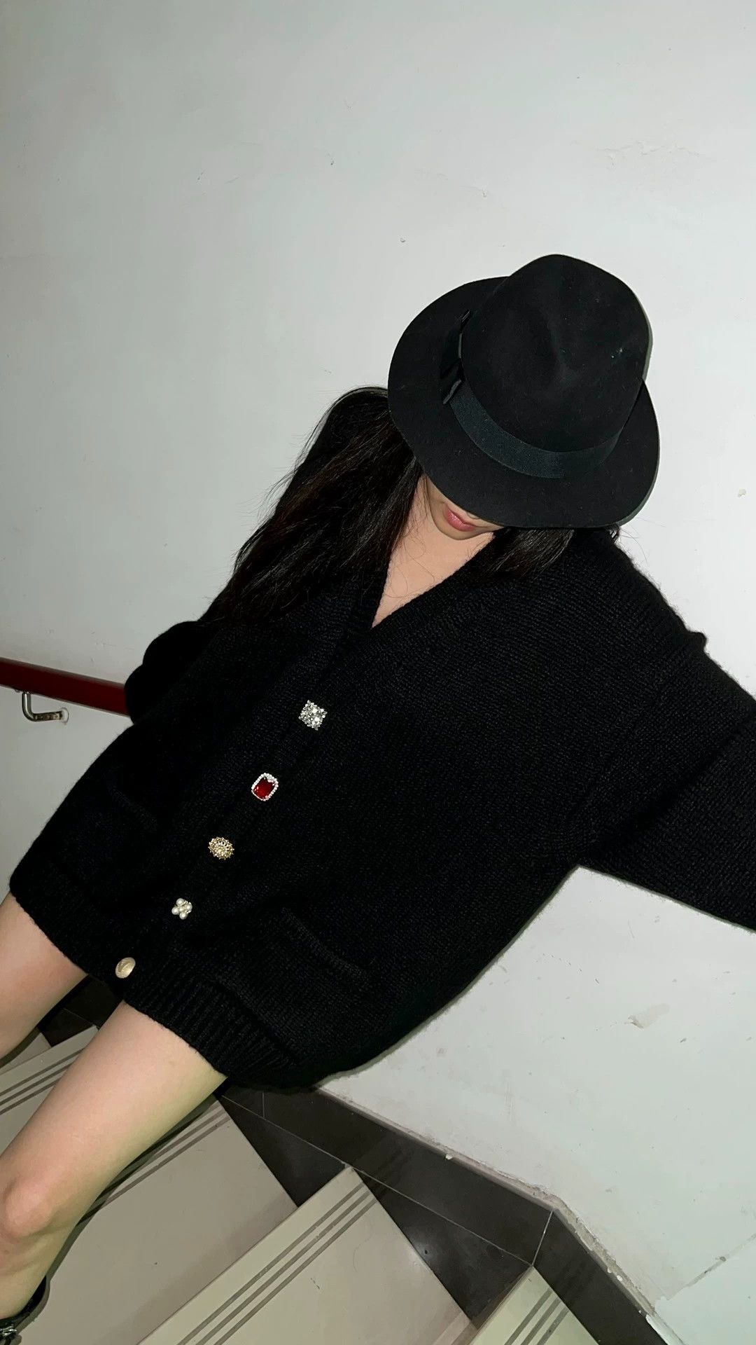 Vetements Vetements 22 Black Cardigan with Jewel Buttons - dmc Size US S / EU 44-46 / 1 - 3 Thumbnail