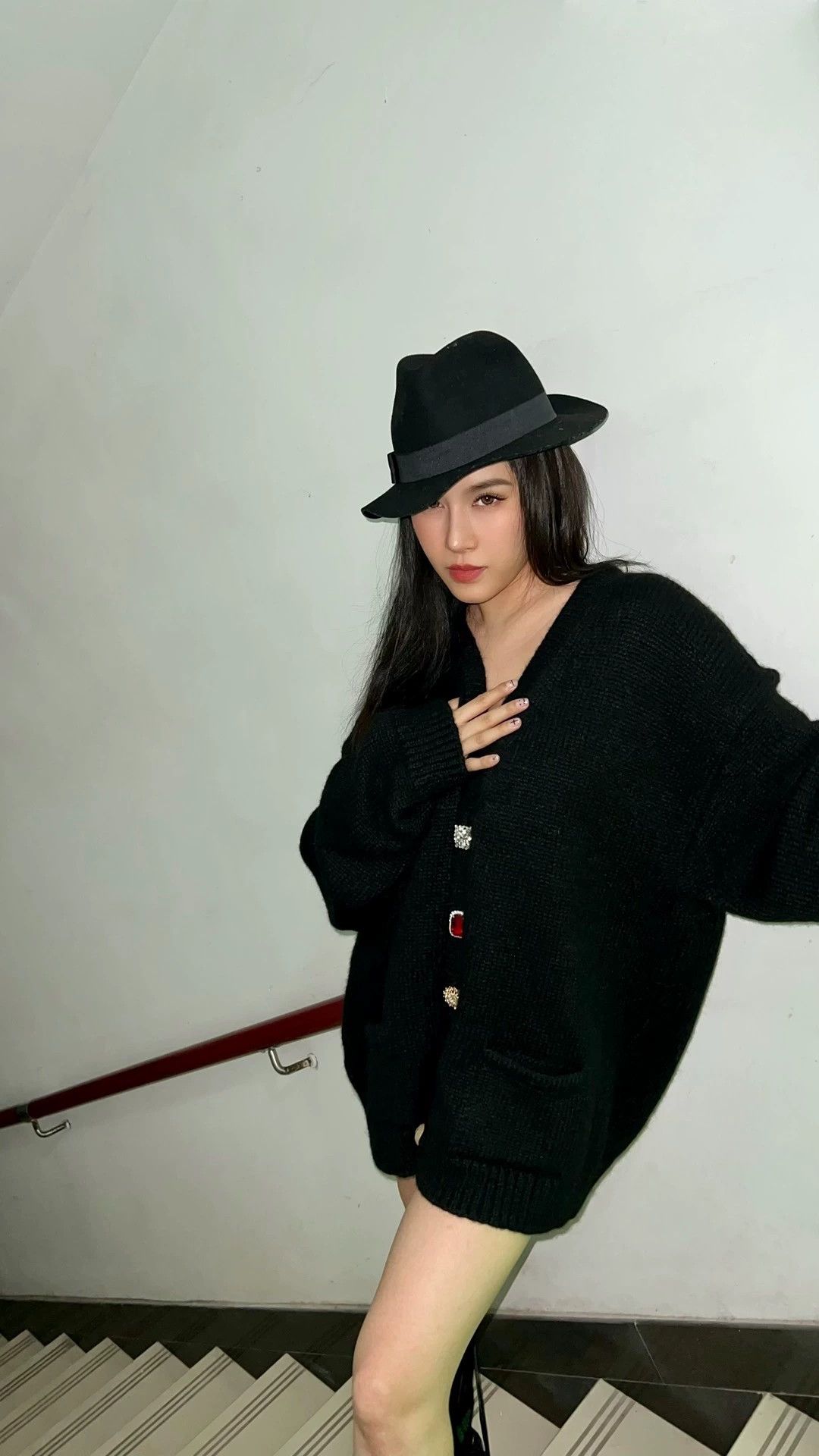 Vetements Vetements 22 Black Cardigan with Jewel Buttons - dmc Size US S / EU 44-46 / 1 - 2 Thumbnail