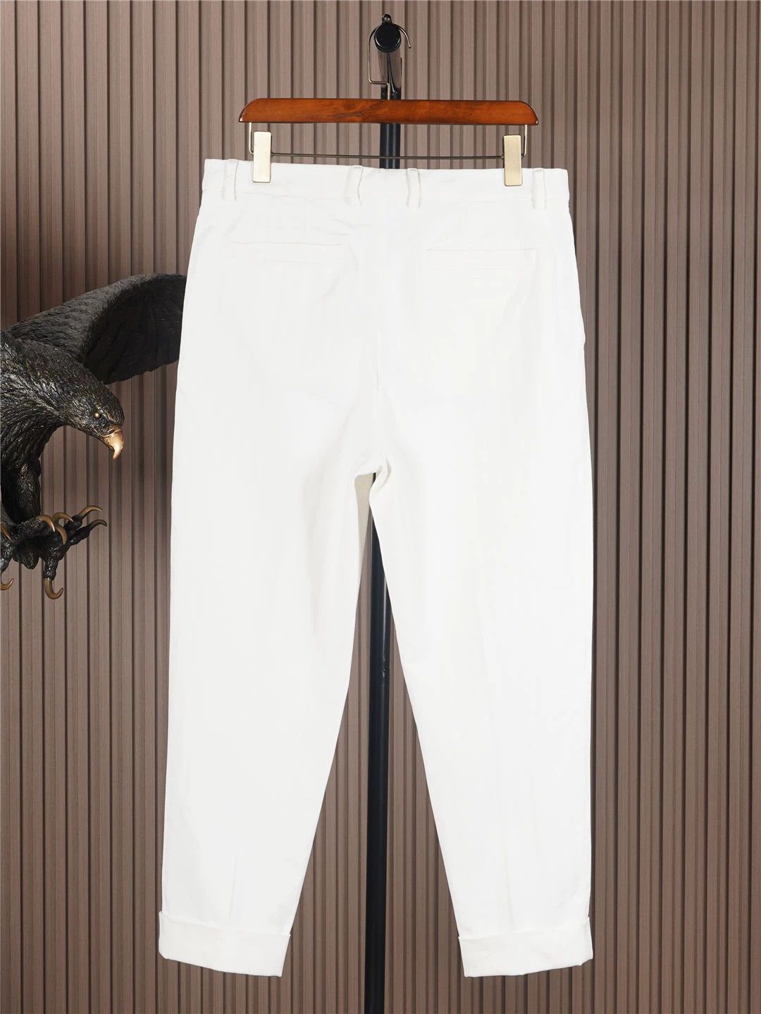 Brunello Cucinelli Brunello Cucinelli Men's Off-White Casual Pants - dmc Size US 31 - 2 Thumbnail