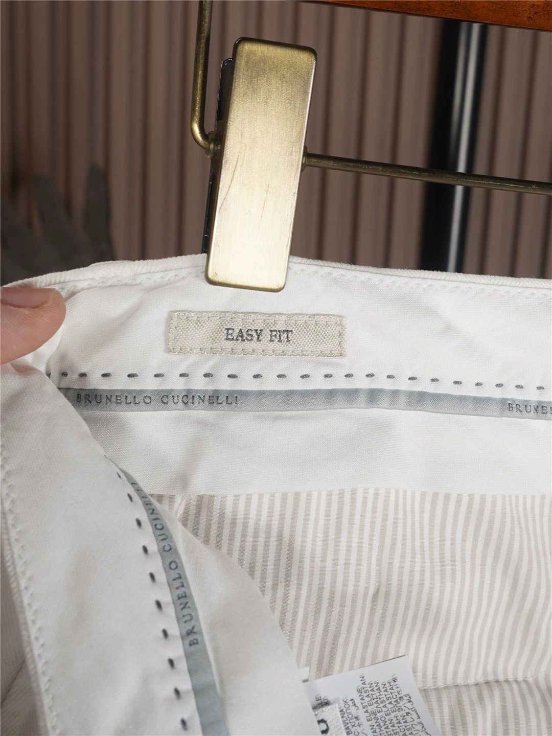 Brunello Cucinelli Brunello Cucinelli Men's Off-White Casual Pants - dmc Size US 31 - 8 Thumbnail