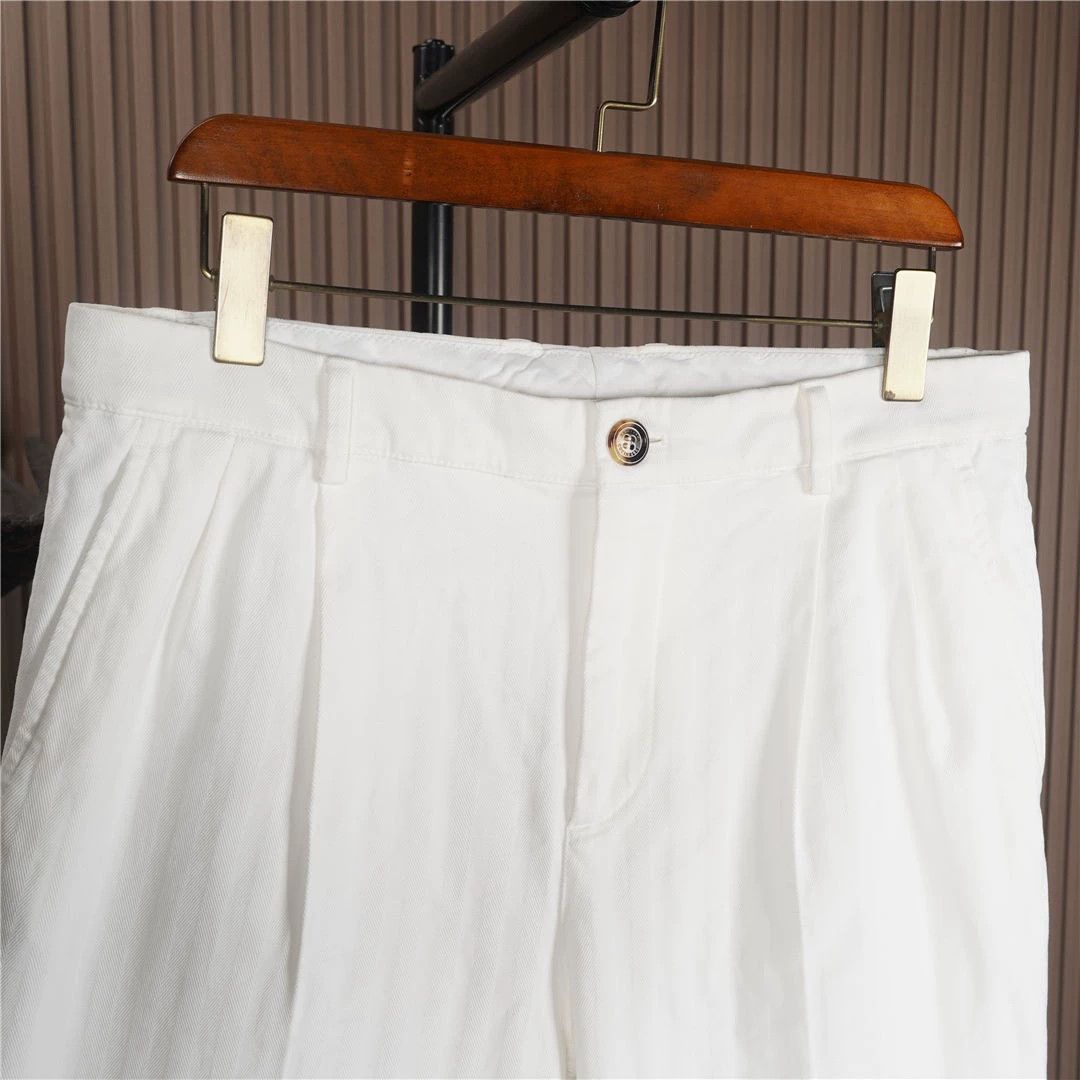 Brunello Cucinelli Brunello Cucinelli Men's Off-White Casual Pants - dmc Size US 31 - 3 Thumbnail