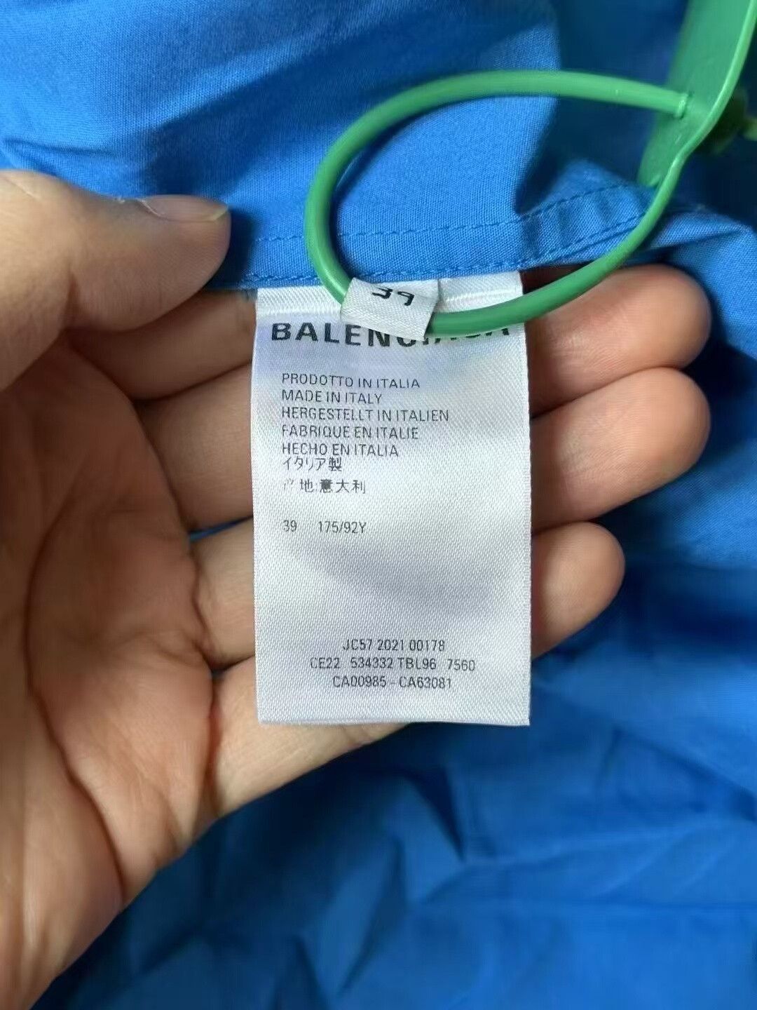 Balenciaga Balenciaga Blue Bullet Comments Short Sleeve Shirt - dmc Size US M / EU 48-50 / 2 - 4 Thumbnail