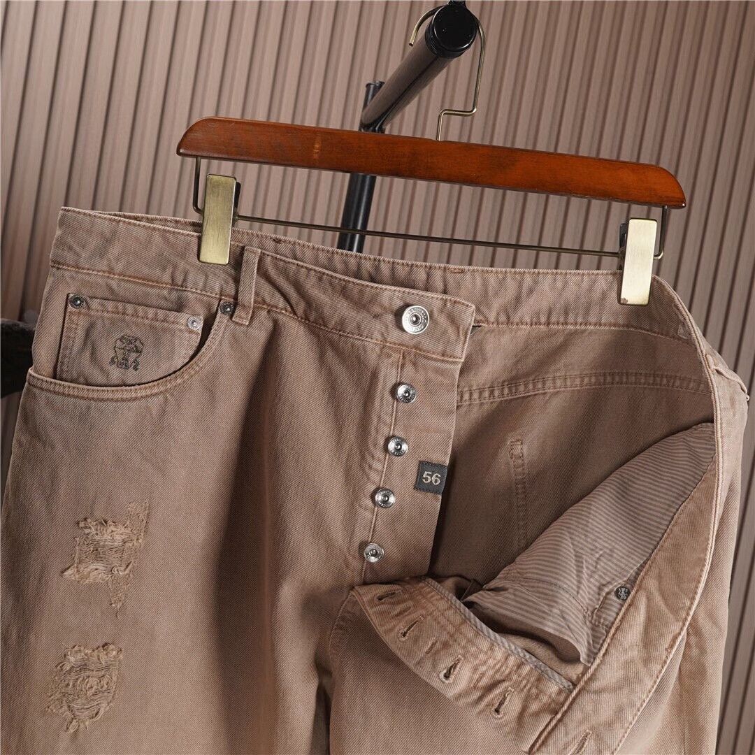 Brunello Cucinelli Brunello Cucinelli Men's Desert Jeans - dmc Size US 31 - 3 Thumbnail