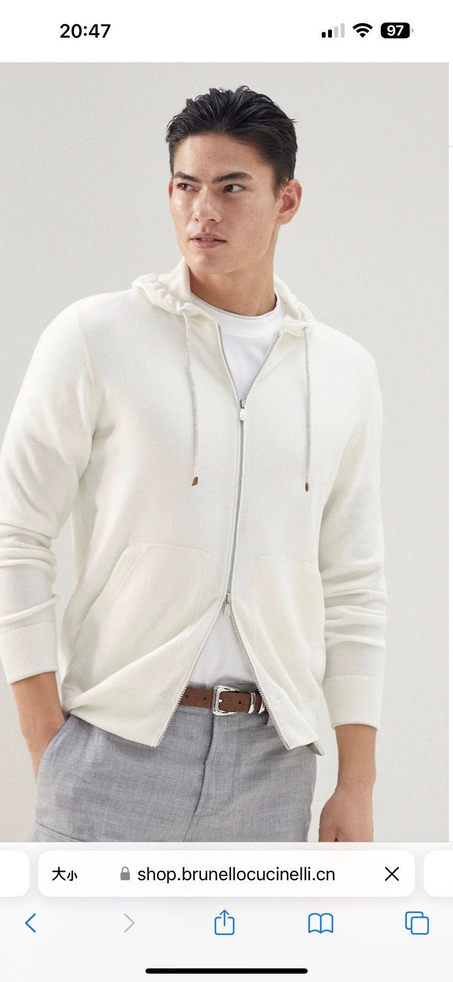 Brunello Cucinelli Brunello Cucinelli Men's Cashmere Hooded Jacket - dmc Size US L / EU 52-54 / 3 - 2 Thumbnail