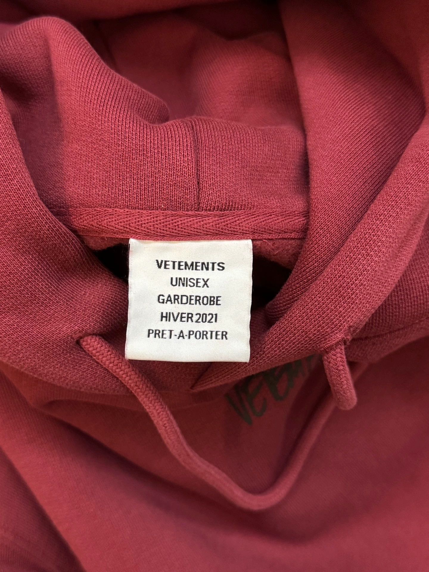 Vetements Vetements Burgundy Hooded Sweatshirt - dmc Size US S / EU 44-46 / 1 - 8 Thumbnail