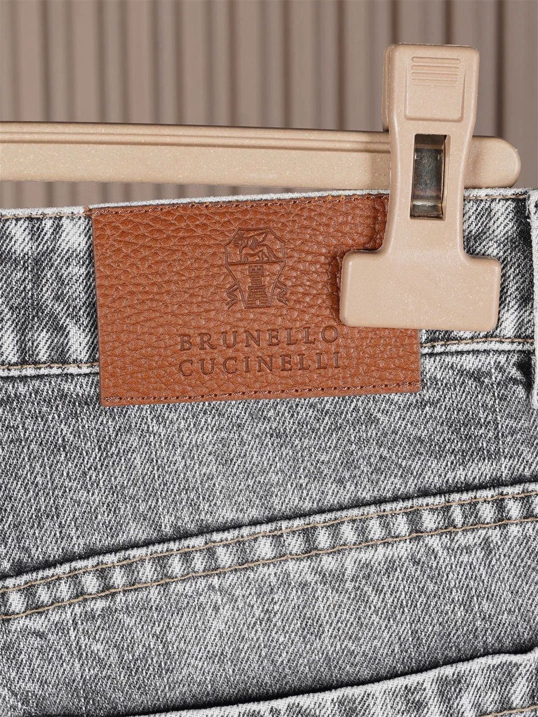 Brunello Cucinelli Brunello Cucinelli Men's Gray Straight Jeans - dmc Size US 38 / EU 54 - 8 Thumbnail
