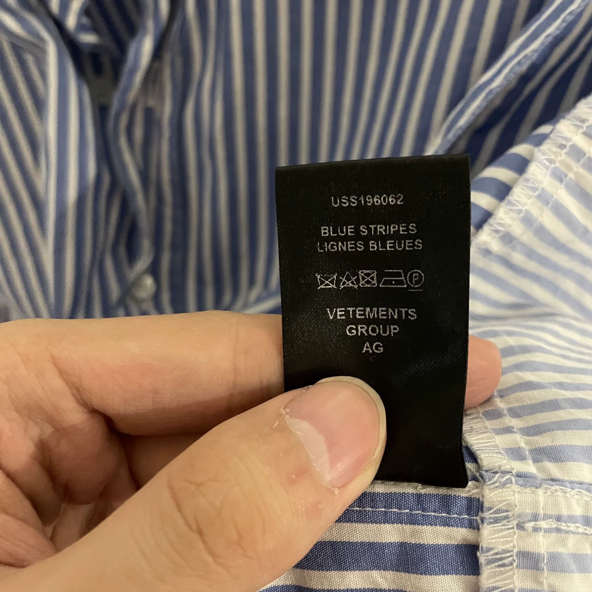 Vetements Vetements Striped Paneled Shirt - dmc Size US S / EU 44-46 / 1 - 7 Thumbnail