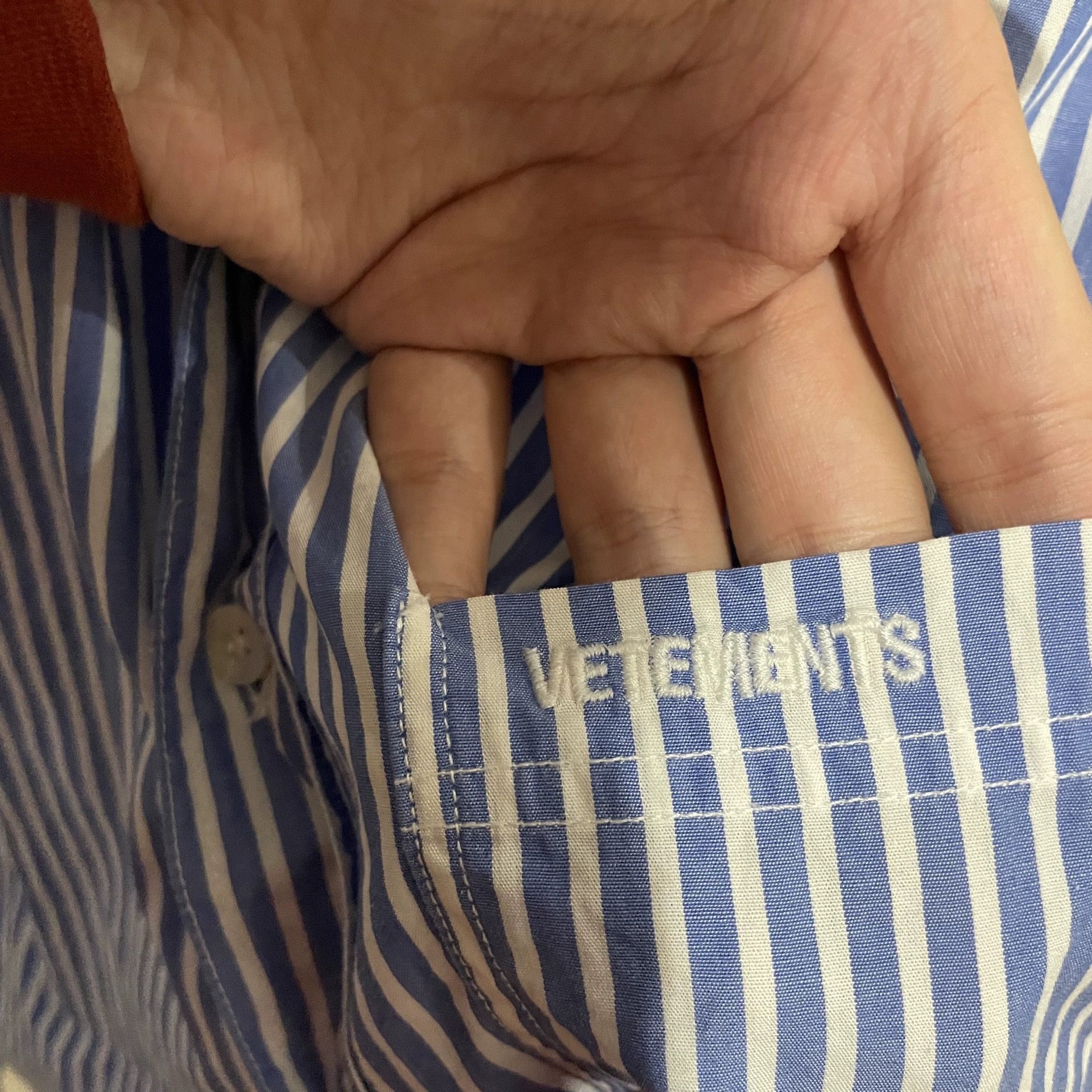 Vetements Vetements Striped Paneled Shirt - dmc Size US S / EU 44-46 / 1 - 5 Thumbnail