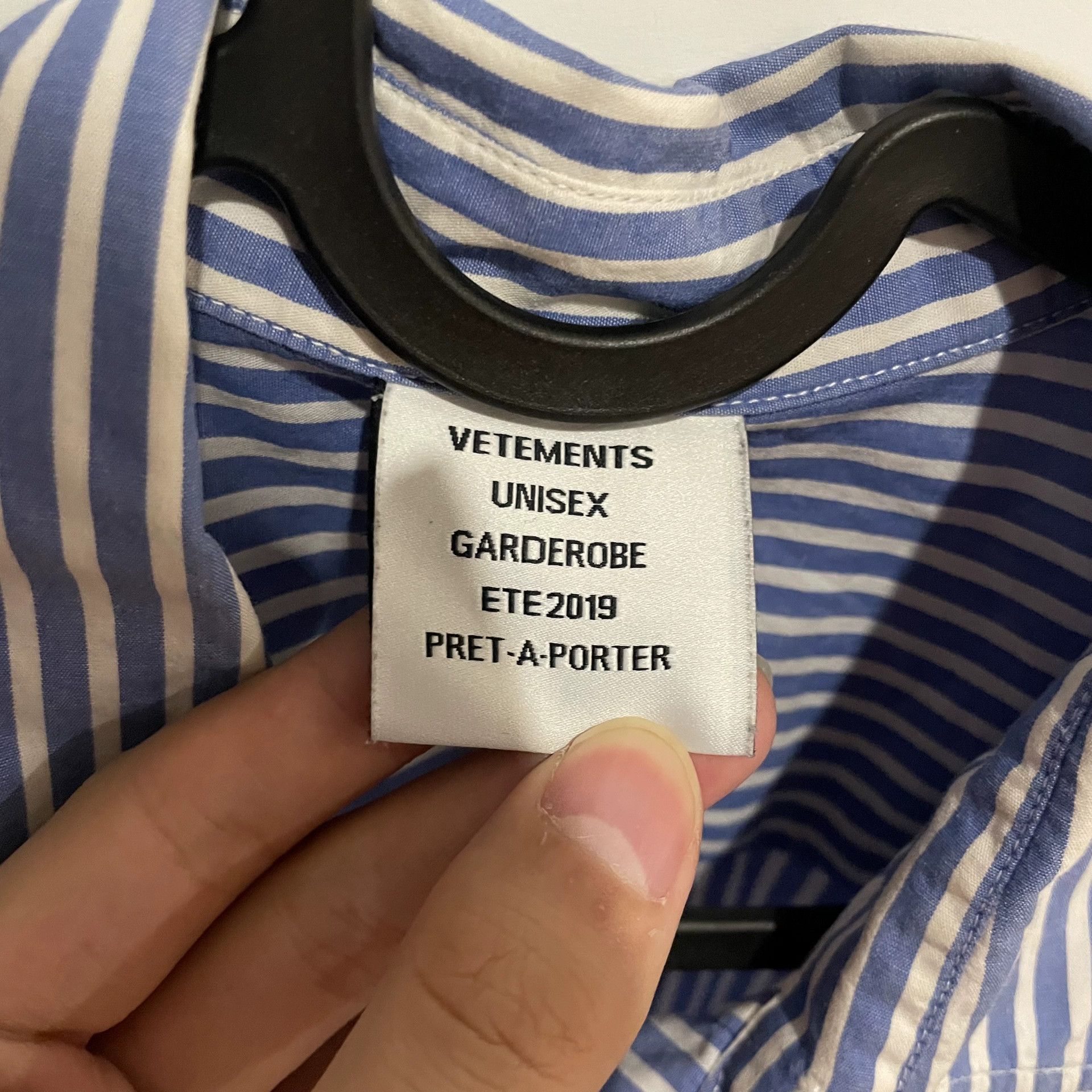 Vetements Vetements Striped Paneled Shirt - dmc Size US S / EU 44-46 / 1 - 4 Thumbnail