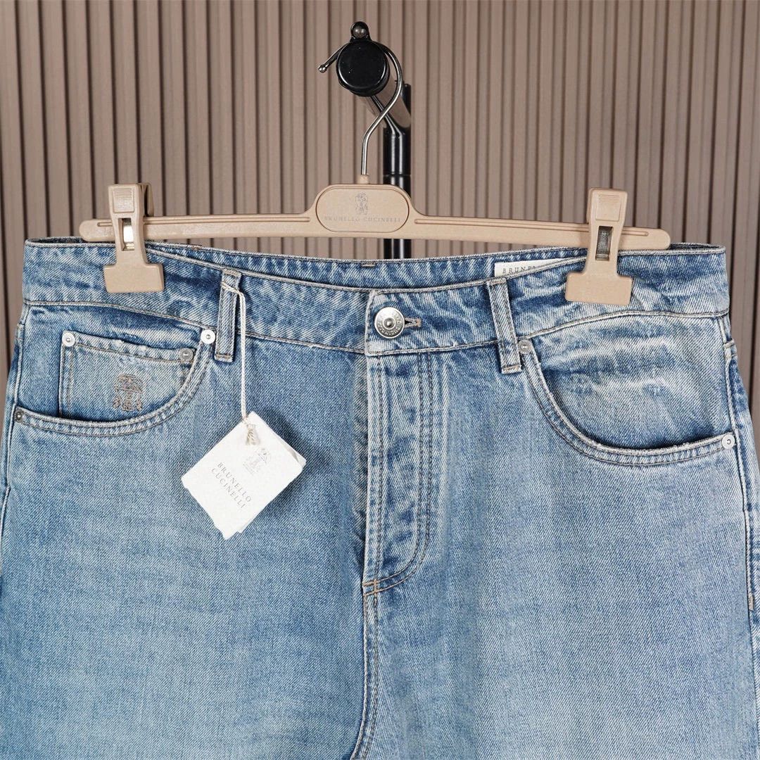 Brunello Cucinelli Brunello Cucinelli Men's Light Wash Jeans - dmc Size US 31 - 3 Thumbnail