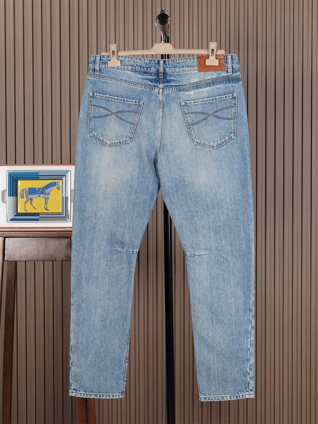 Brunello Cucinelli Brunello Cucinelli Men's Light Wash Jeans - dmc Size US 31 - 2 Thumbnail
