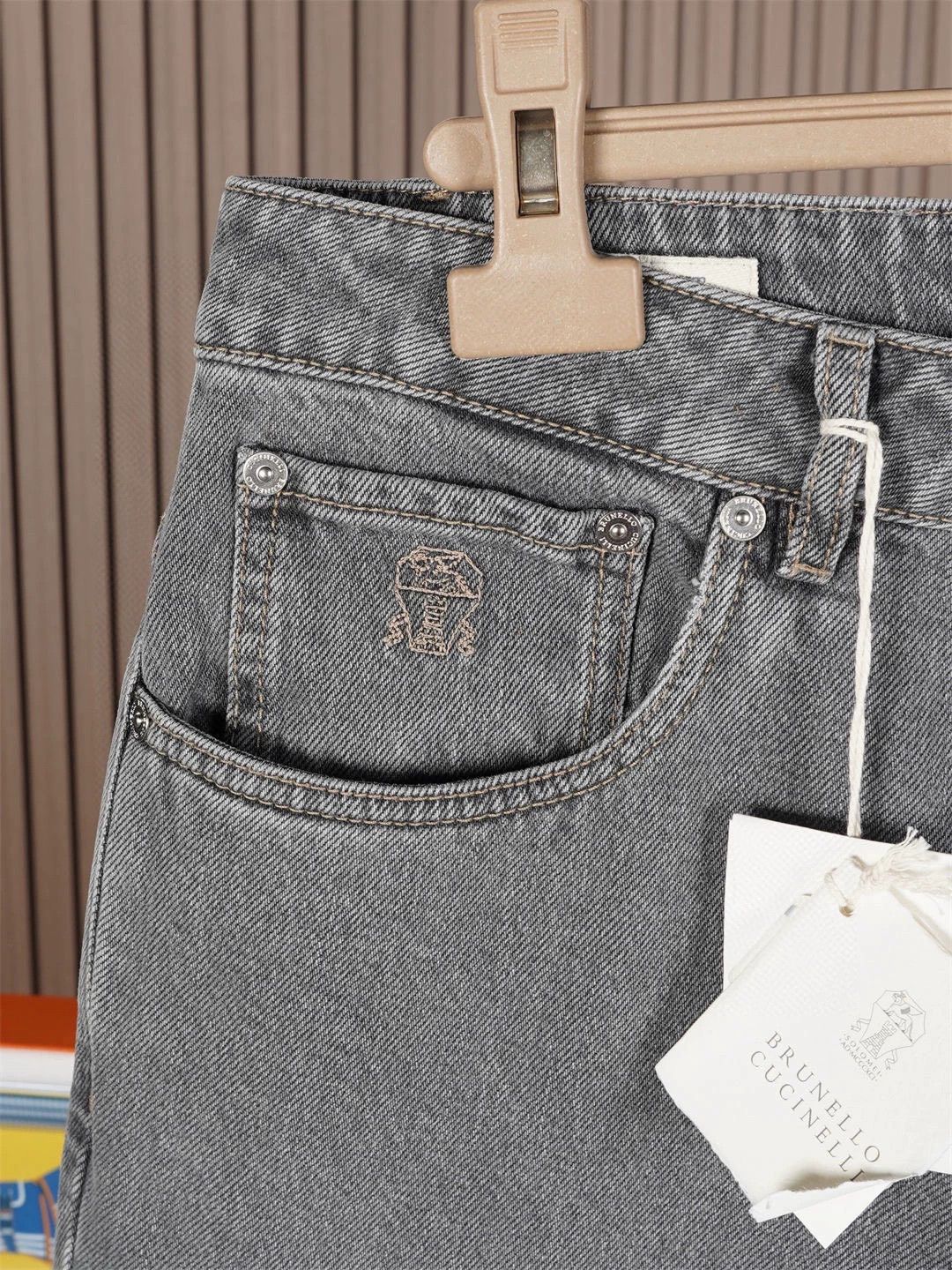 Brunello Cucinelli Brunello Cucinelli Men's Gray Jeans - dmc Size US 31 - 5 Thumbnail