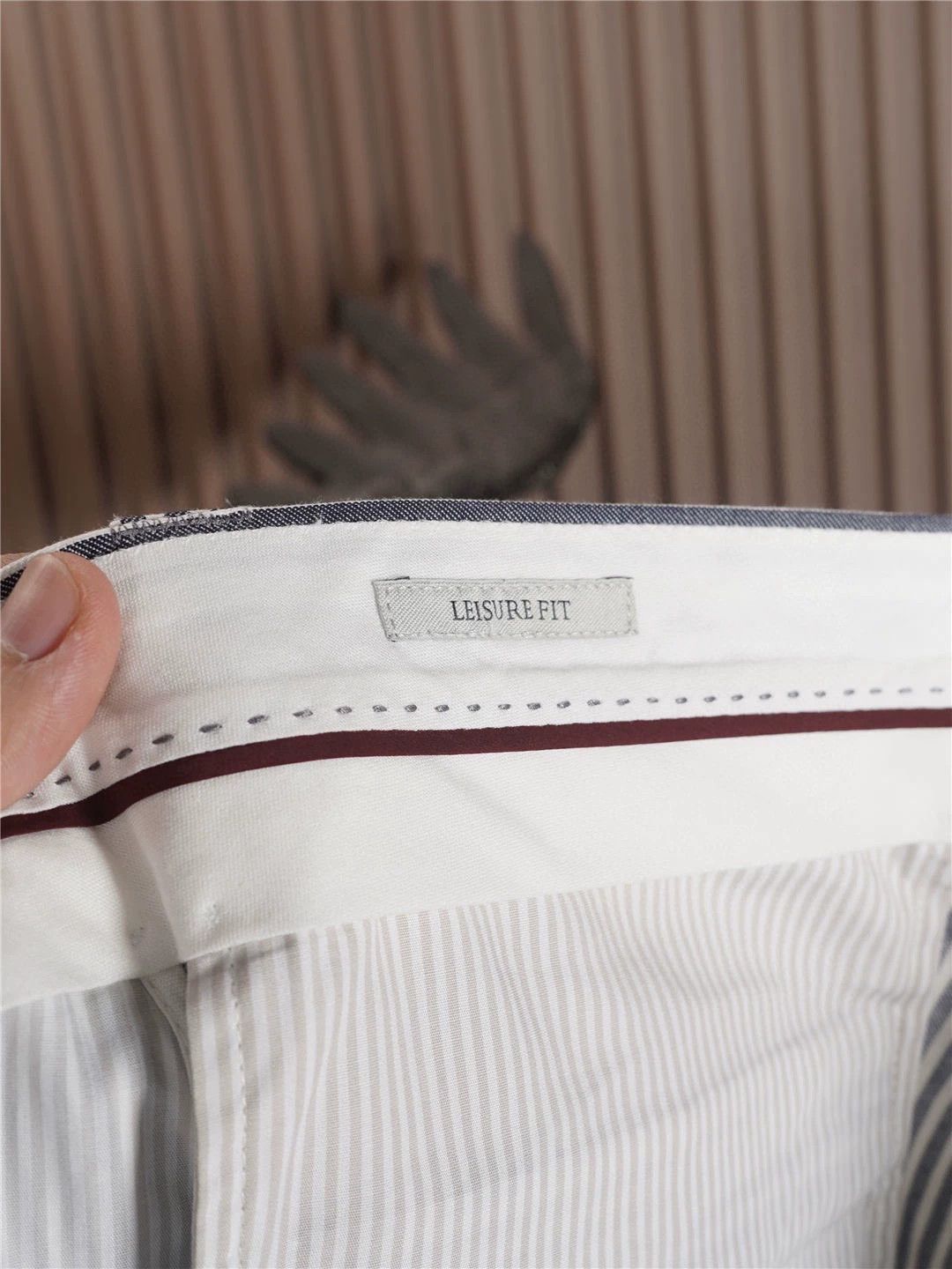 Brunello Cucinelli Brunello Cucinelli Blue White Stripe Casual Pants - dmc Size US 31 - 5 Thumbnail