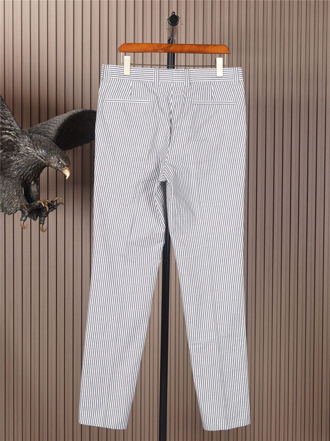 Brunello Cucinelli Brunello Cucinelli Blue White Stripe Casual Pants - dmc Size US 31 - 2 Thumbnail
