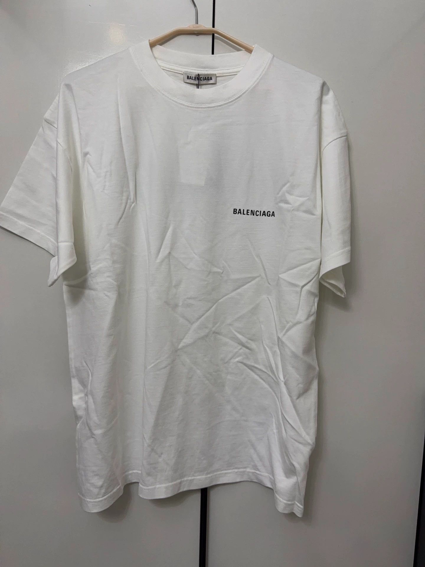 Balenciaga Balenciaga Logo Print Oversized White T-shirt - dmc Size US M / EU 48-50 / 2 - 2 Thumbnail