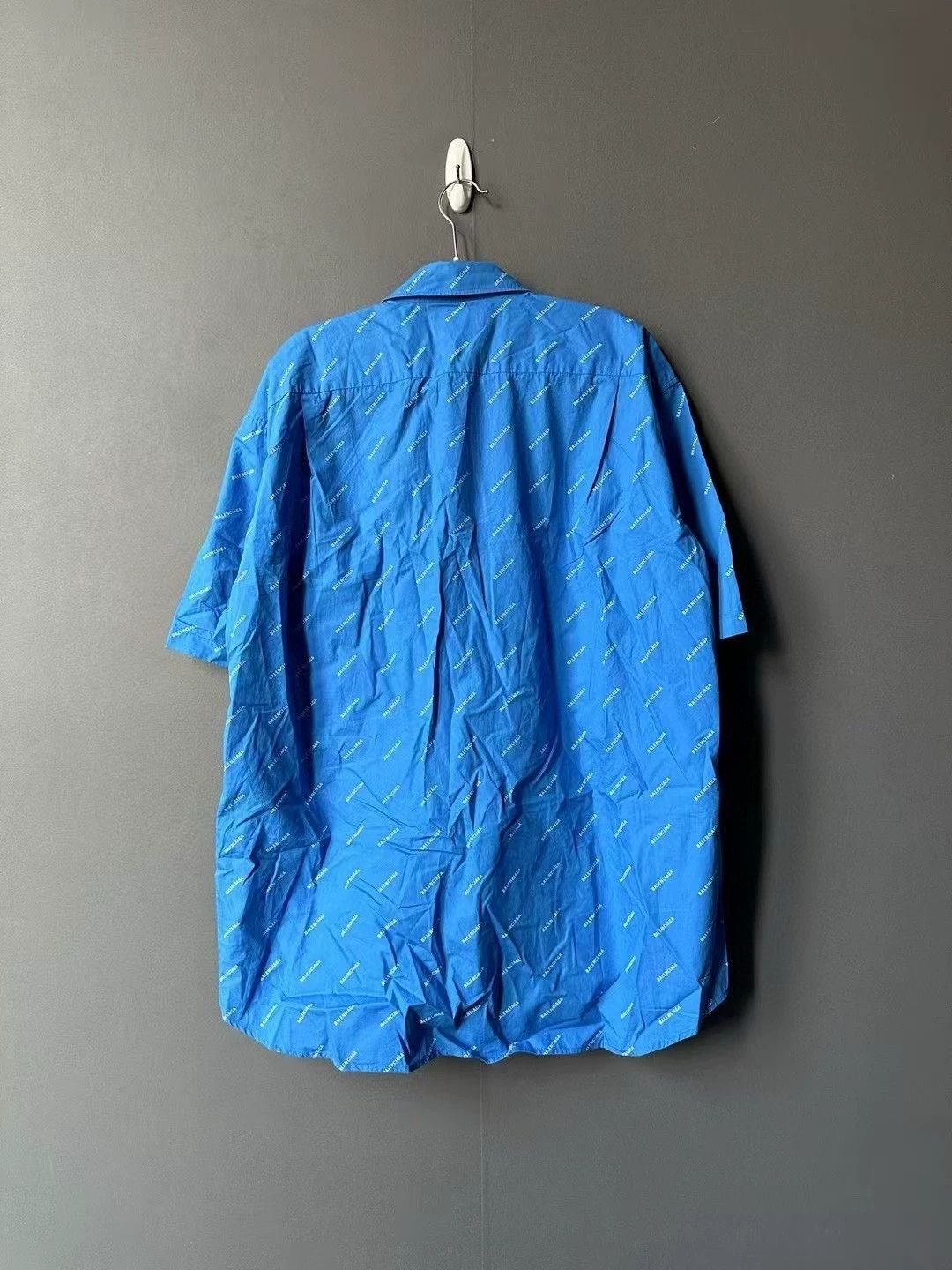 Balenciaga Balenciaga Blue Bullet Comments Short Sleeve Shirt - dmc Size US M / EU 48-50 / 2 - 2 Thumbnail