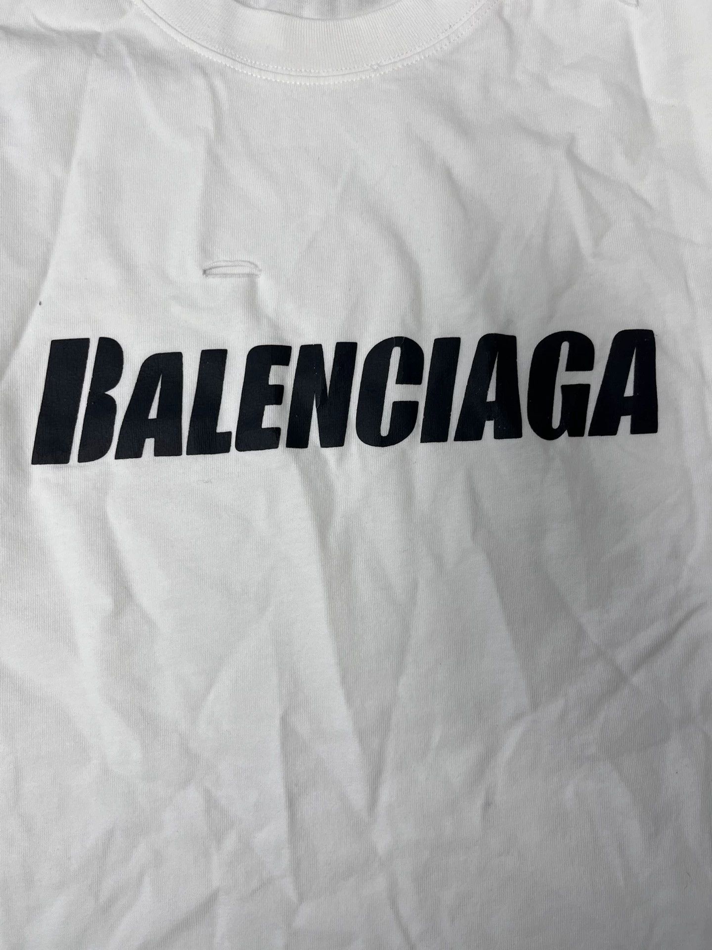 Balenciaga Balenciaga Destroyed Hole Short Sleeve T-shirt - dmc Size US XS / EU 42 / 0 - 3 Thumbnail