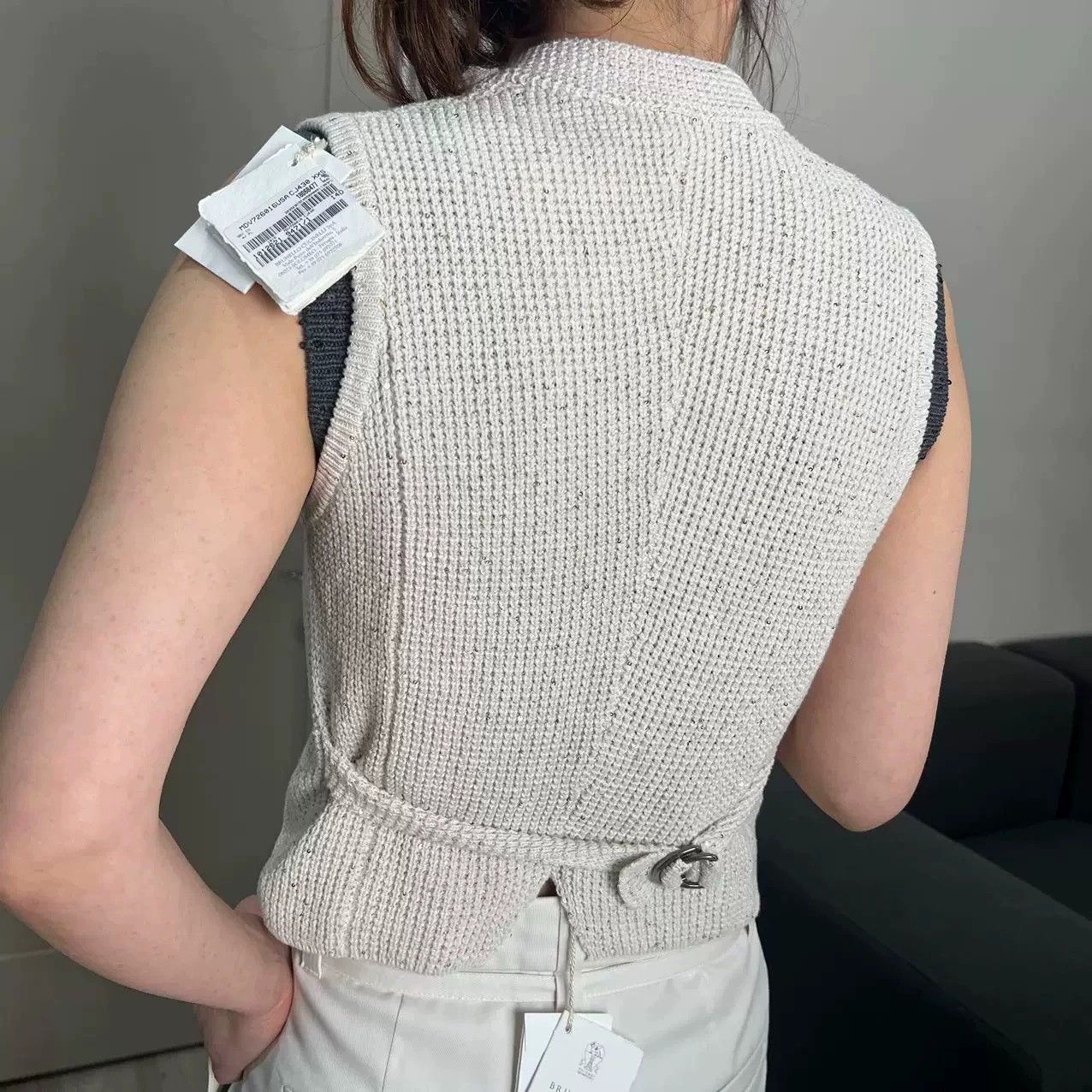 Brunello Cucinelli Brunello Cucinelli Beaded Waistcoat Vest - dmc Size US XXS / EU 40 - 7 Thumbnail