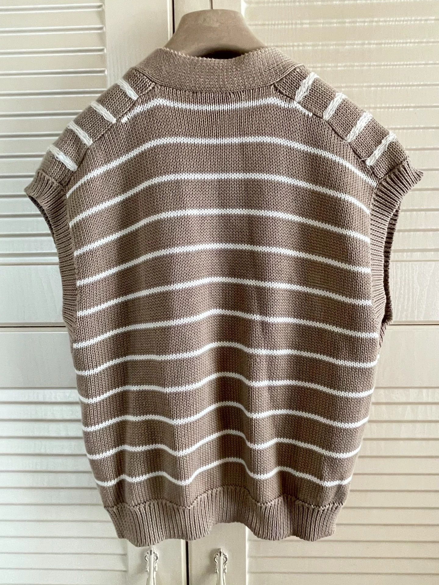 Brunello Cucinelli Brunello Cucinelli Striped Beaded Vest - dmc Size US M / EU 48-50 / 2 - 2 Thumbnail