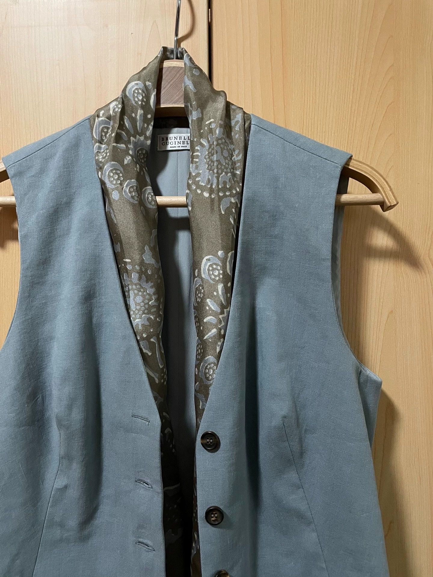 Brunello Cucinelli Brunello Cucinelli Silk Scarf Vest - dmc Size US S / EU 44-46 / 1 - 2 Thumbnail