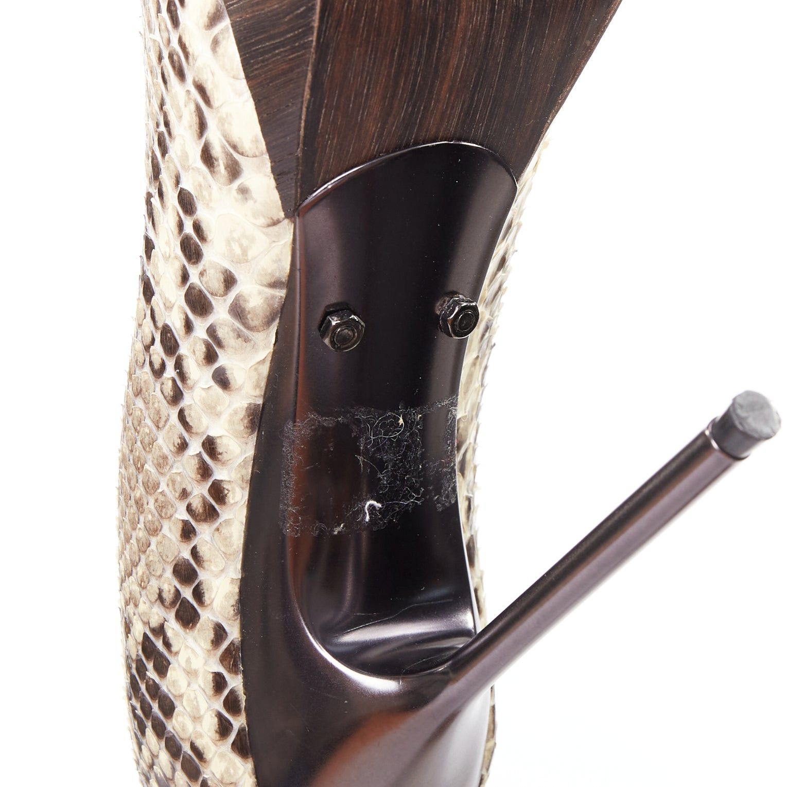 Lanvin LANVIN 2011 beige scaled leather brown wood platform pumps EU36.5 Size US 6.5 / IT 36.5 - 11 Thumbnail