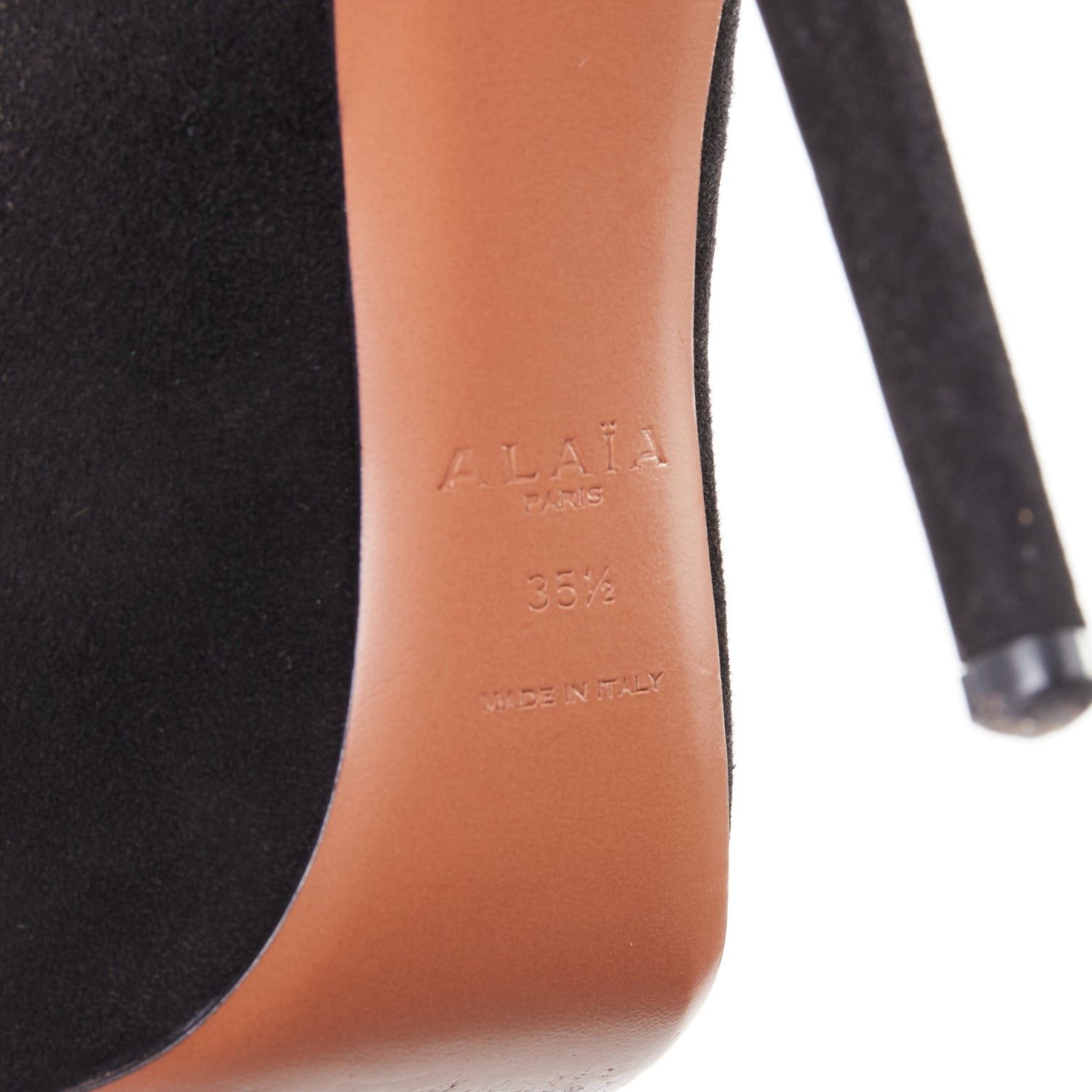 Alaia ALAIA black suede leather almond toe high heel court pumps EU35.5 Size US 5.5 / IT 35.5 - 10 Thumbnail