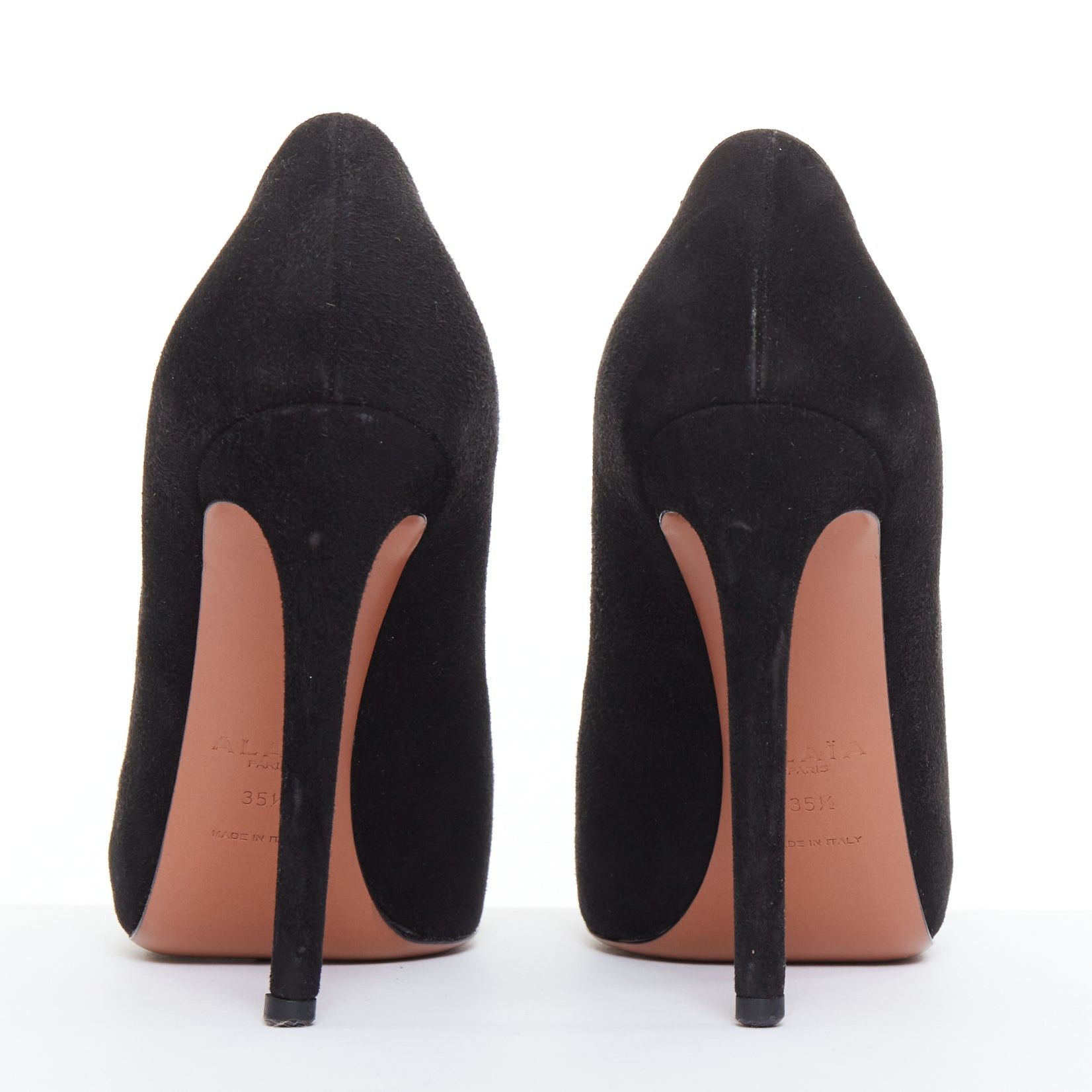 Alaia ALAIA black suede leather almond toe high heel court pumps EU35.5 Size US 5.5 / IT 35.5 - 5 Thumbnail