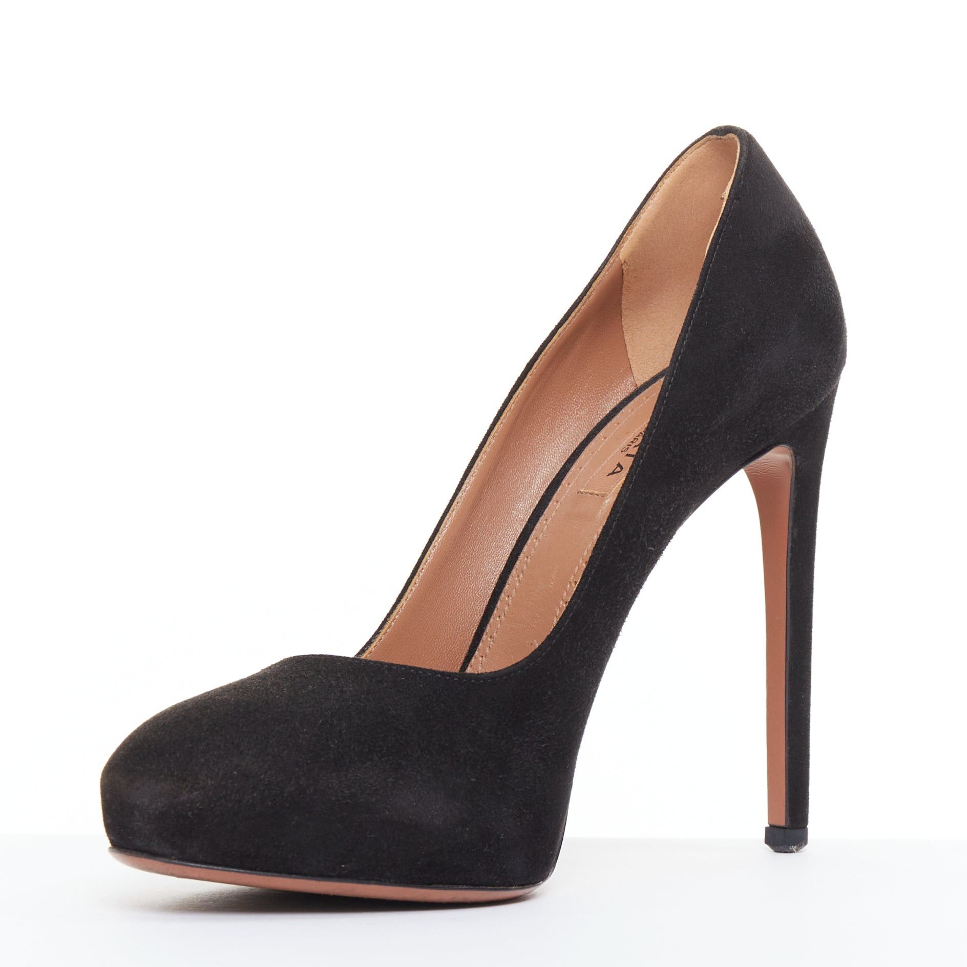 Alaia ALAIA black suede leather almond toe high heel court pumps EU35.5 Size US 5.5 / IT 35.5 - 4 Thumbnail