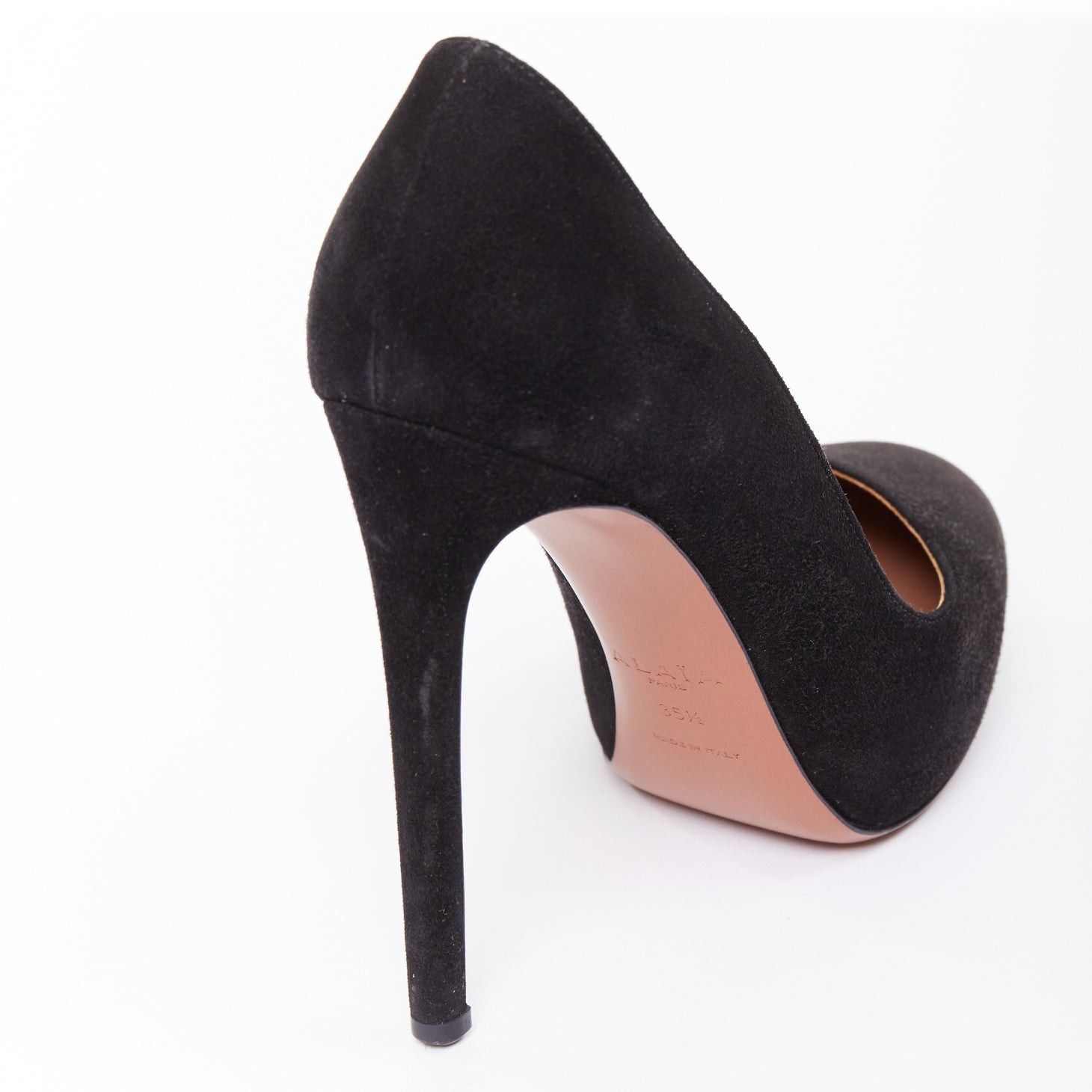 Alaia ALAIA black suede leather almond toe high heel court pumps EU35.5 Size US 5.5 / IT 35.5 - 8 Thumbnail