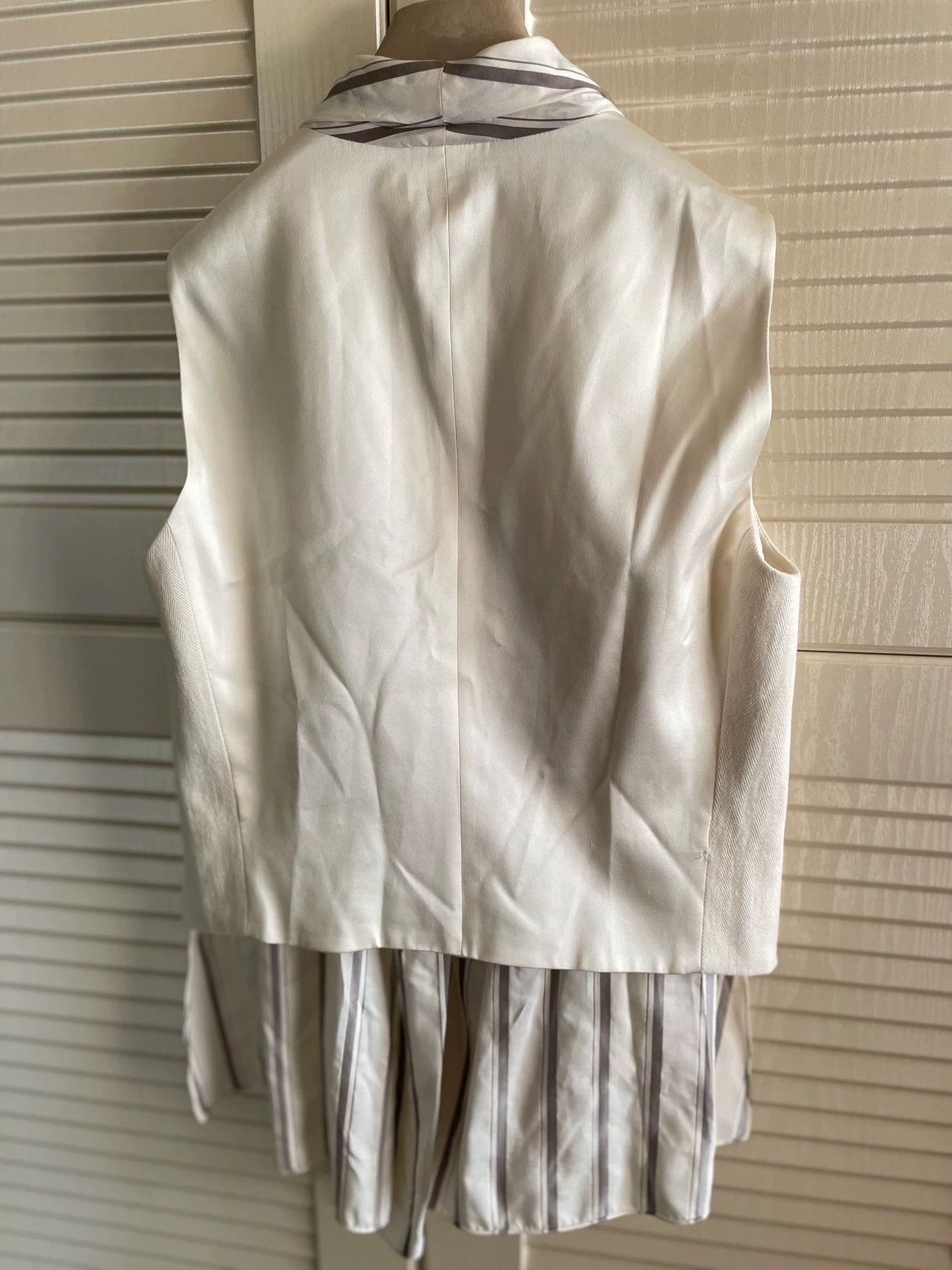 Brunello Cucinelli Brunello Cucinelli Silk Scarf Layered Vest - dmc Size US XL / EU 56 / 4 - 2 Thumbnail