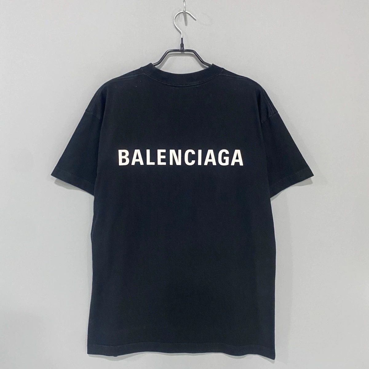 Balenciaga Balenciaga Black Logo Short Sleeve Tee - dmc Size US S / EU 44-46 / 1 - 3 Thumbnail