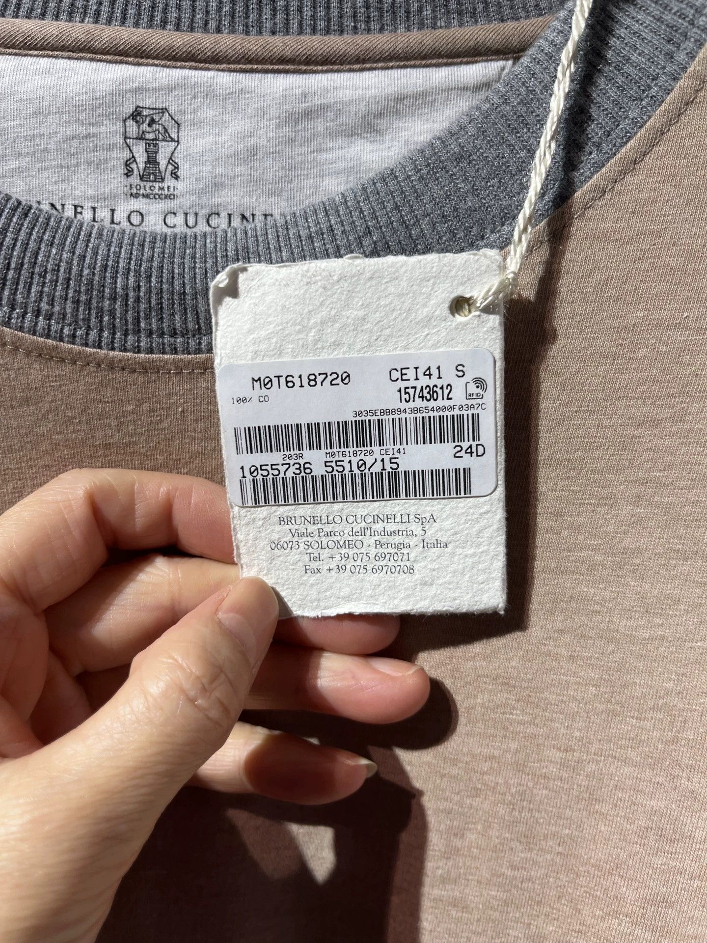 Brunello Cucinelli Brunello Cucinelli Men's Long Sleeve Tee - dmc Size US S / EU 44-46 / 1 - 5 Thumbnail