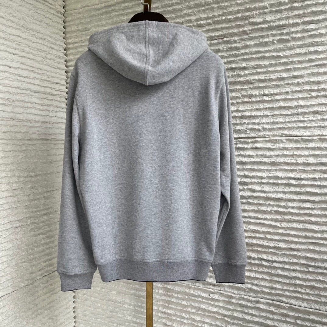 Brunello Cucinelli Brunello Cucinelli Gray Embroidered Hoodie - dmc Size US M / EU 48-50 / 2 - 7 Thumbnail